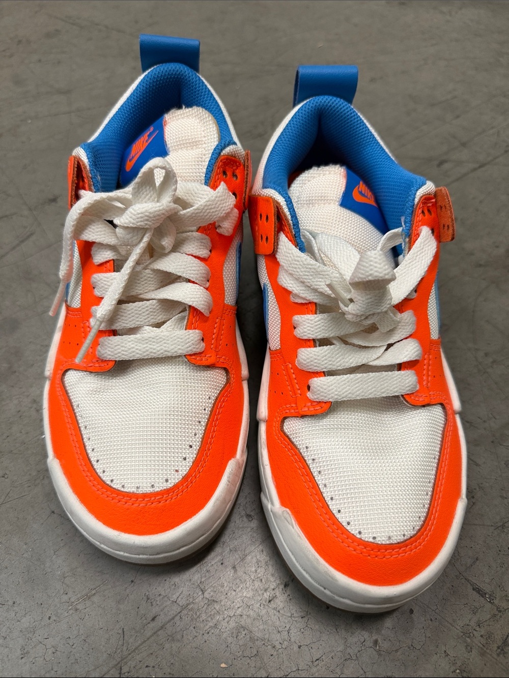 Nike Kids Low-Top Sneakers - White, Orange & Blue